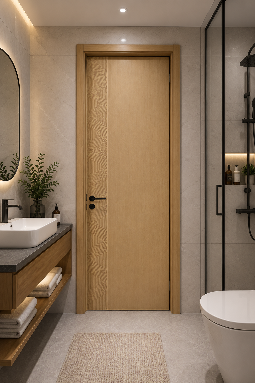PET Door installed in a bathroom